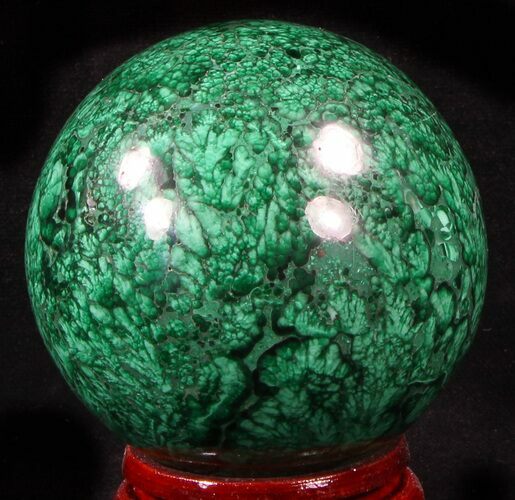 Gorgeous Polished Malachite Sphere - Congo #39399